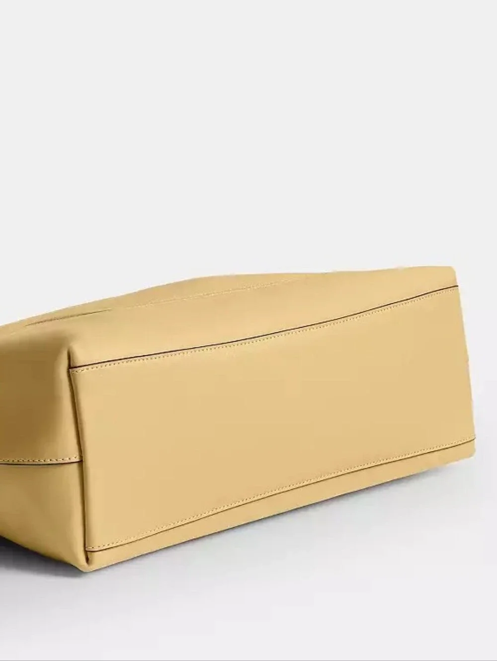 Coach Pebble Leather Tote Bag in Yellow